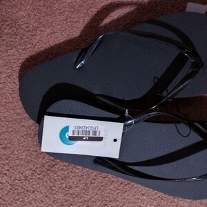 Black Flip Flops